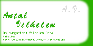 antal vilhelem business card